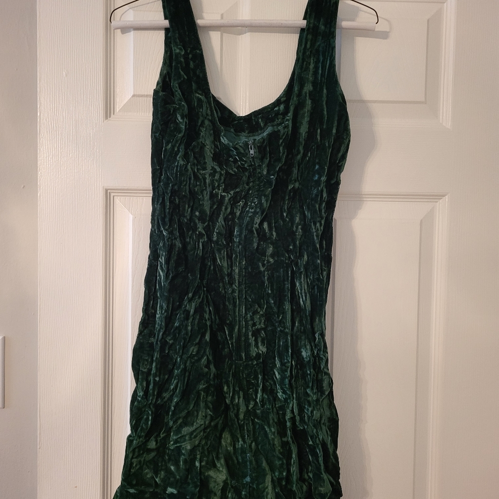 80s Punk Label Betsy Johnson Vintage Crushed Velvet Mini Dress